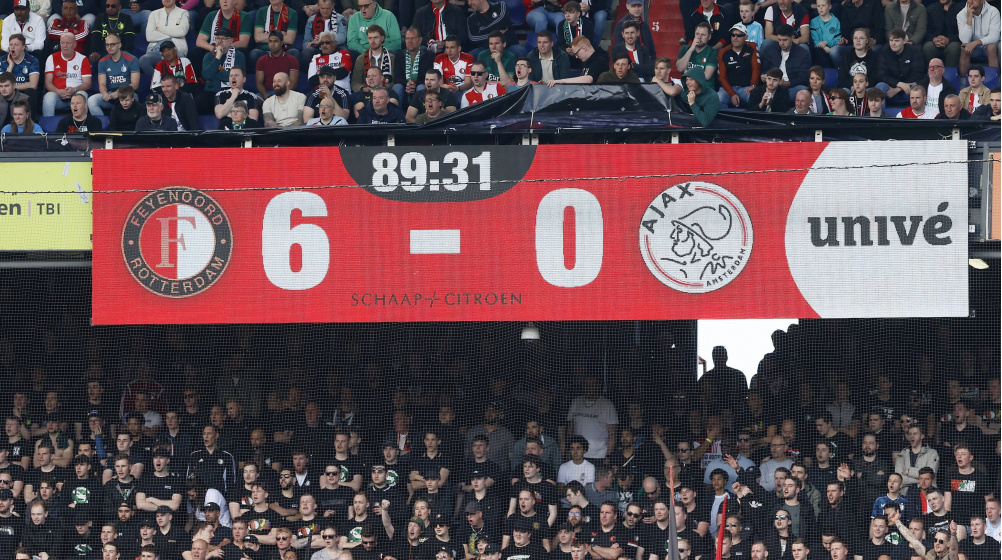 Feyenoord deklassiert Ajax 6:0 – Trainer van 't Schip: „Mehr als peinlich“