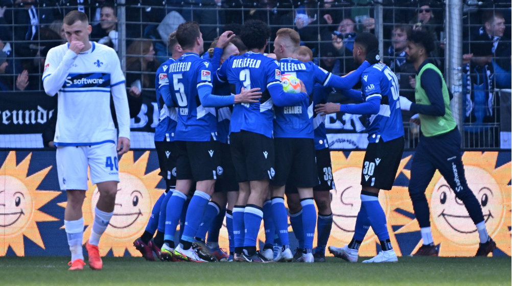 2. Liga: Arminia Bielefeld stürzt Darmstadt 98 – St. Pauli unaufhaltsam