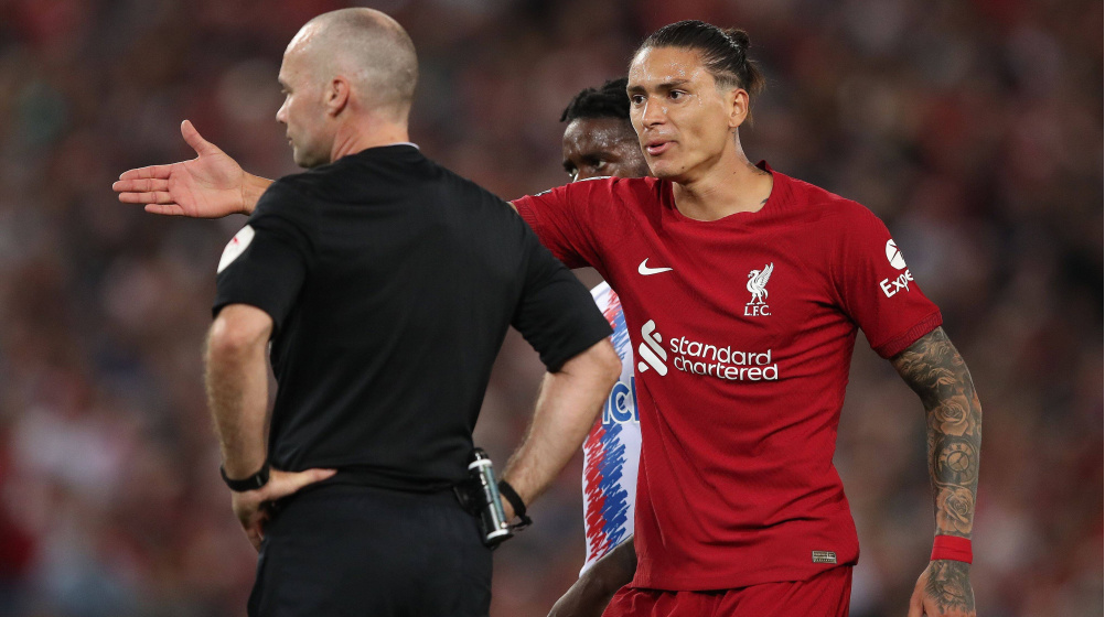 Liverpool mit Fehlstart in Premier League – Núñez sieht gegen Crystal Palace Rot