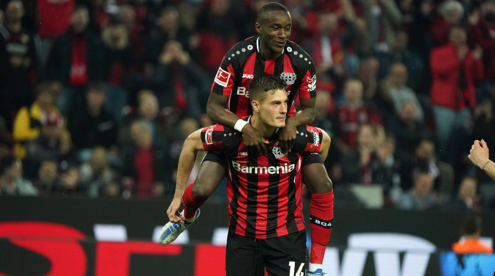 Leverkusen stars Schick and Diaby - 