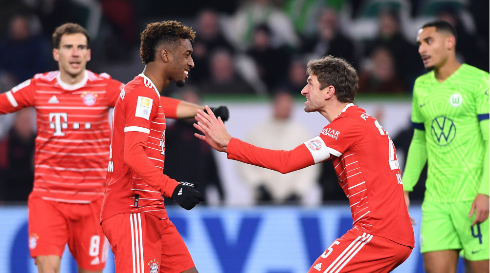 FC Bayern schlägt VfL Wolfsburg in Bundesliga: Coman-Doppelpack