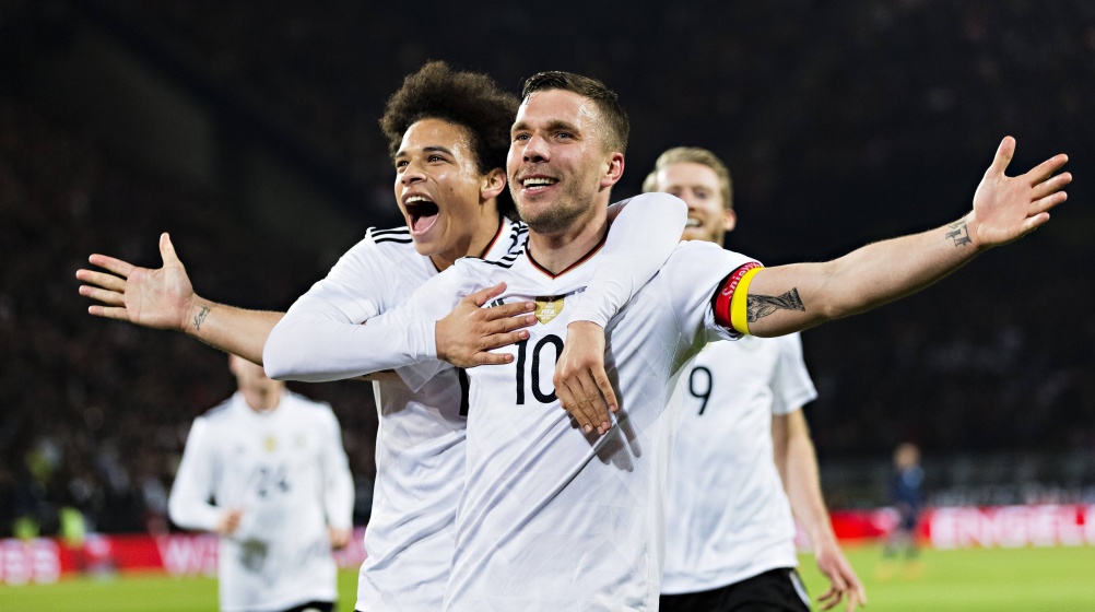 Podolski dá vitória à Alemanha frente à Inglaterra na sua despedida da 'mannschaft'