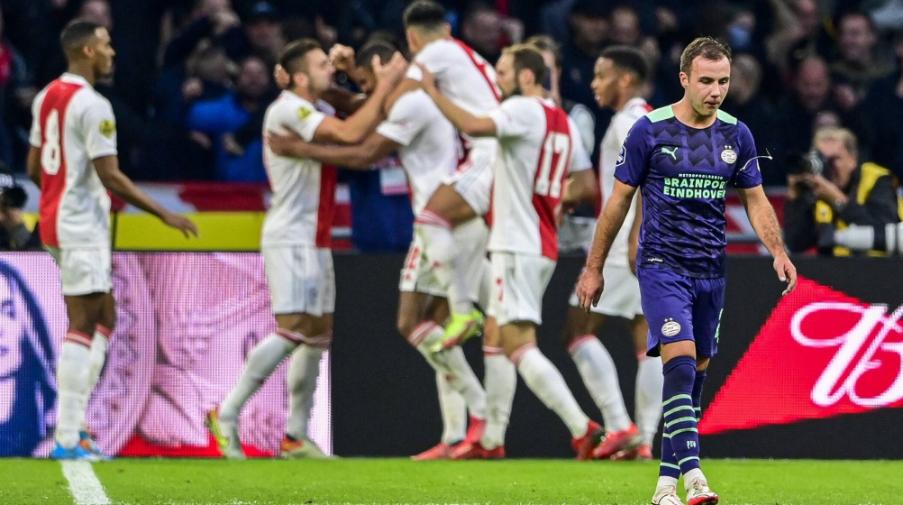 Ajax schießt PSV Eindhoven ab – Mario Götze: „Glaube noch an die Meisterschaft“
