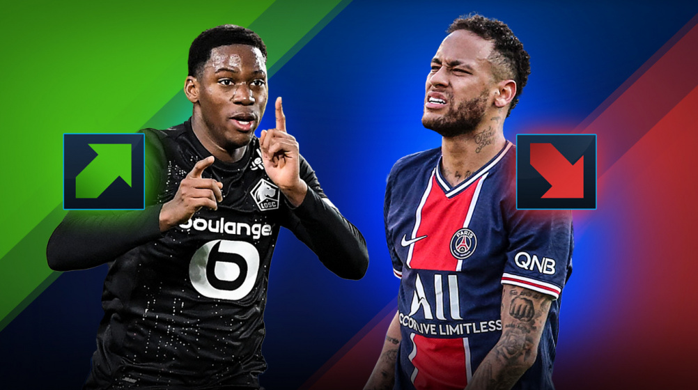 Market values Ligue 1: Neymar drops out of the world's top 3 - Jonathan David up