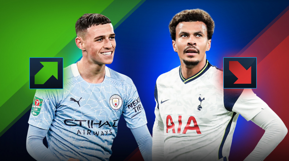 Market values Premier League: Foden on the up - Alli at lowest point since 2017