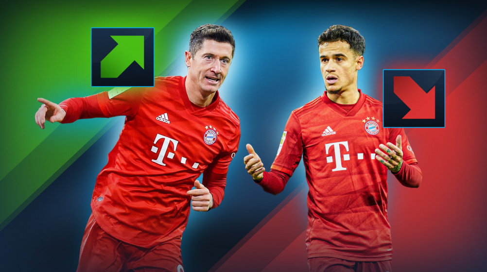 Marktwerte Bayern München: Lewandowski steigt auf Coutinho-Level – 7 Mal Minus für Arp & Co.