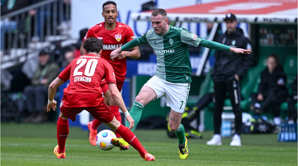 Werder Bremen holt gegen VfB Stuttgart wichtigen Dreier im Abstiegskampf