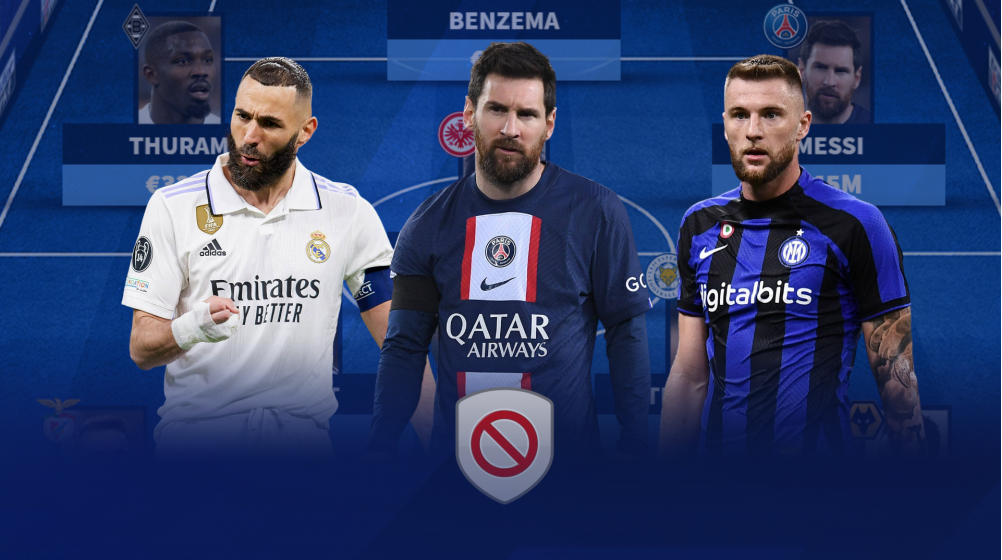 Most valuable free agents in the world: Messi, Benzema, Skriniar & Co.