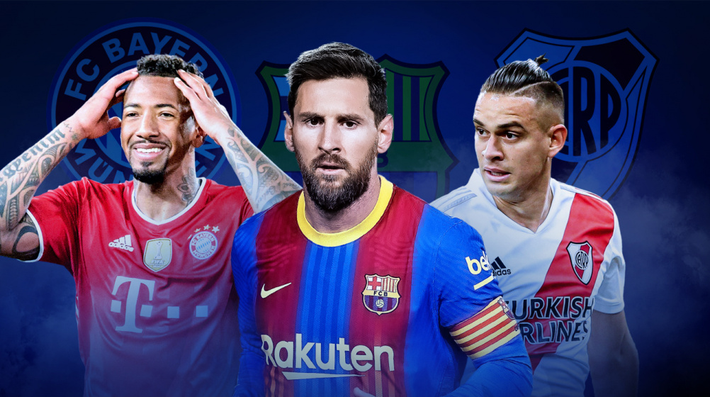 Messi out of contract for first time - Free agents with market values from €5m to €80m