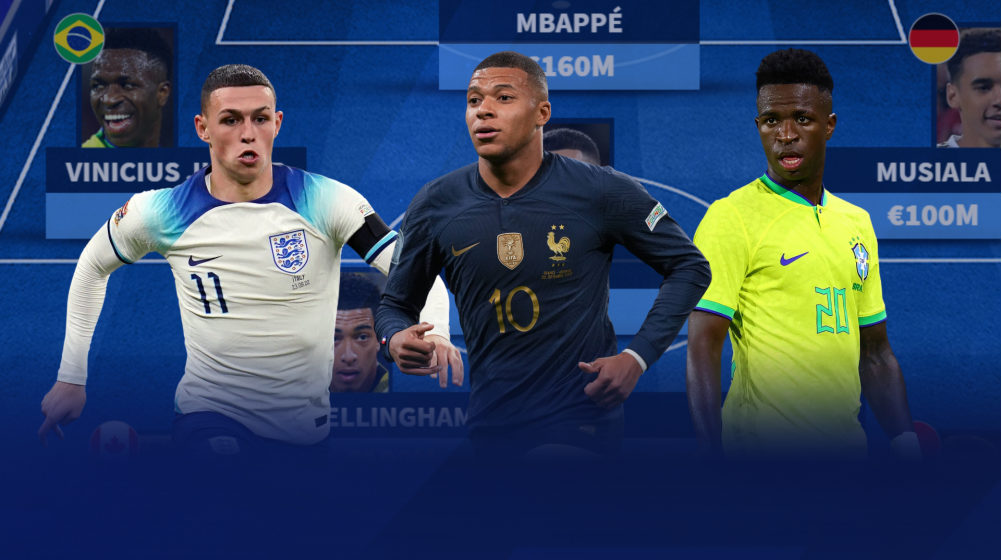 2022 World Cup: Mbappé, Foden & Co. in most valuable XI - England top squad ranking