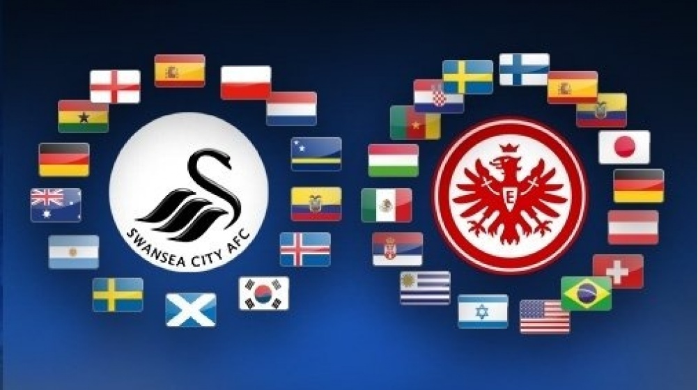 Multikulti in Europas Ligen: Swansea ohne Waliser, Eintracht Bundesliga-Primus