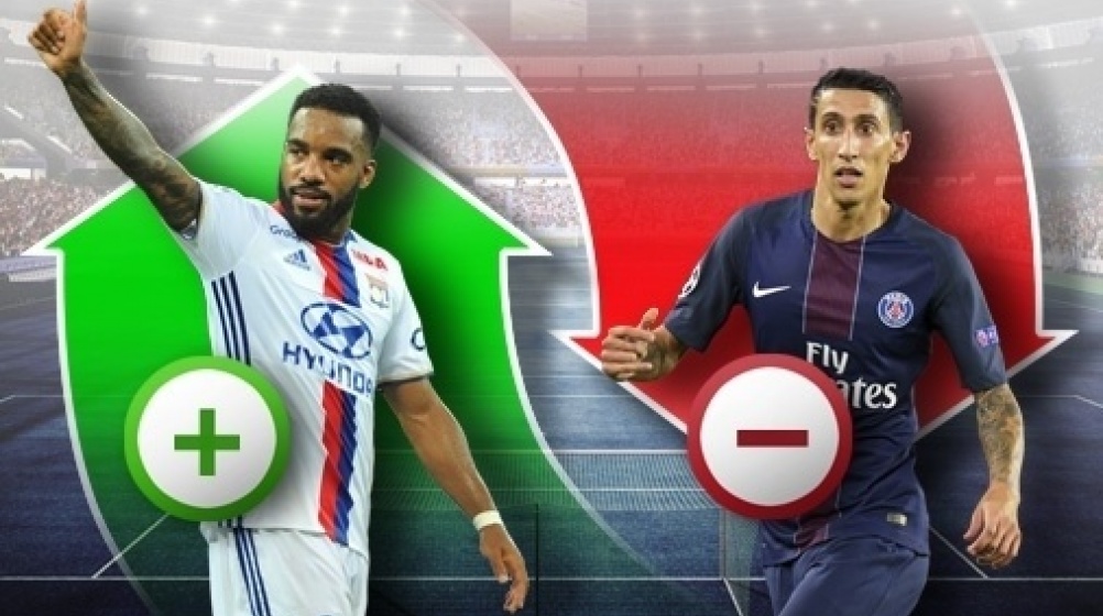 Ligue 1: Plus für Lacazette & Cavani – Trapp & Di María verlieren
