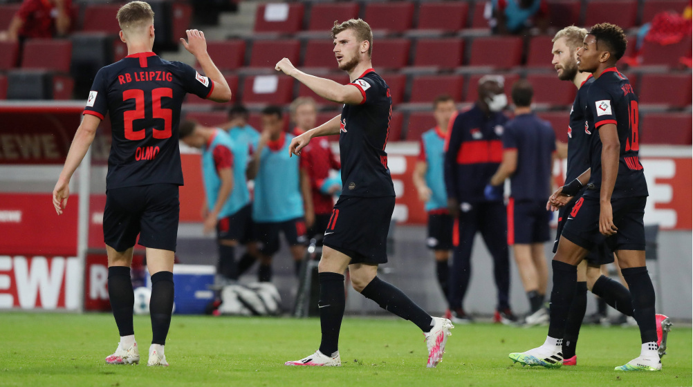 RB Leipzig come from behind to beat 1.FC Köln - Werner and Olmo among the scorers