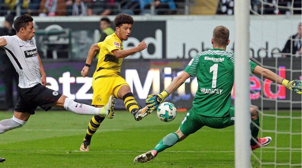 Bei Sancho-Debüt: BVB lässt trotz Zwei-Tore-Vorsprung in Frankfurt Federn