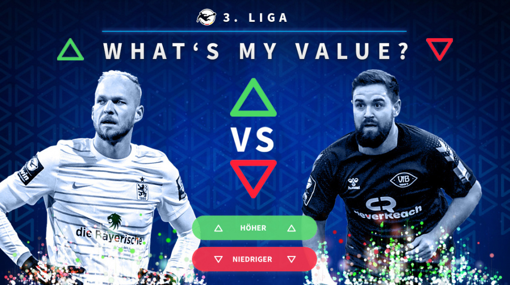 3. Liga mit TSV 1860 & Co.: Teste dein Marktwert-Wissen bei What’s my value?