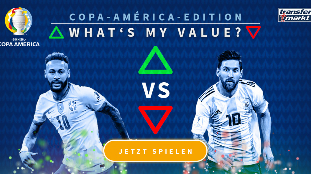 Neymar oder Messi? Teste dein Marktwert-Wissen in der Copa-América-Edition