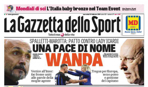 Kleinkrieg zwischen „Lady Icardi“ und Inter schafft es auf die Titelseite der Gazzetta 