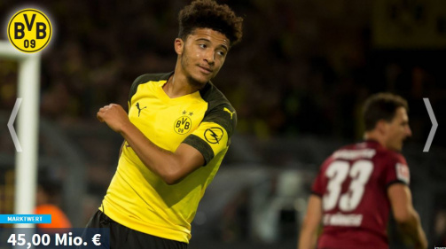 Sancho & Co .: The Most Valuable U18 Players in the Gallery