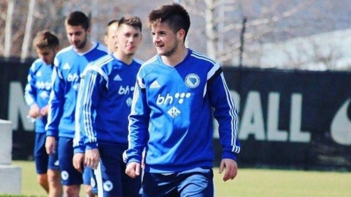 © FSBiH / Rijad Kobiljar im Training mit der bosnischen U21-Nationalmannschaft