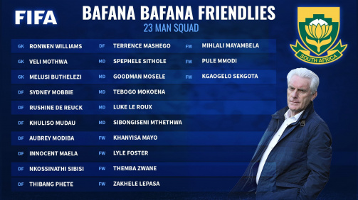 Bafana Bafana squad selection