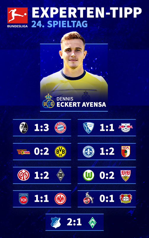 So tippt Eckert Ayensa den 24. Bundesliga-Spieltag