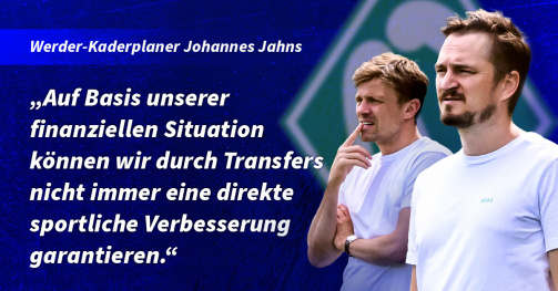 Werder Bremens Kaderplaner Johannes Jahns im aktuellen Transfermarkt-Interview 