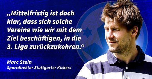 © tm/imago - Sportdirektor Marc Stein von den Stuttgarter Kickers im Transfermarkt-Interview