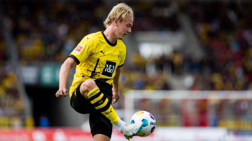 Julian Brandt in action for Dortmund during preseason. The midfielder wants to help fill the void left by Jude Bellingham. 
