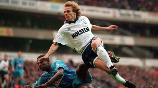 Jürgen Klinsmann in action for Tottenham Hotspur