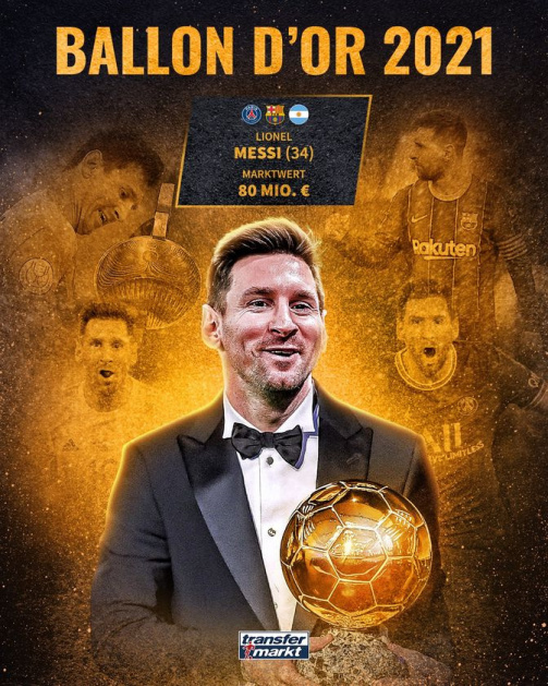 Lionel Messi ist  Ballon-d'Or-Sieger 2021