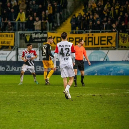 © Jan Brix / Malek El Mala bei seinem Debüt für Viktoria Köln im Mittelrheinpokal gegen Alemannia Aachen