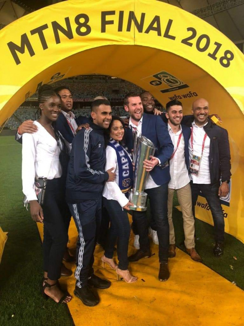 © Cape Town City FC - 2018 gewinnt Max Grünewalds Cape Town City FC den Pokal MTN8 - der General Manager Football ist mittendrin