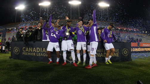 Despite Forge FC's mind games, Pacific FC celebrated their first-ever Canadian Premier League title at Tim Hortons Field