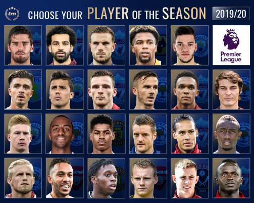 Premier League Player of the 2019/20 Season: Click here to vote!