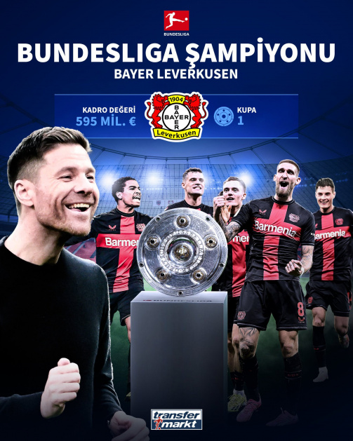 Şampiyon Bayer Leverkusen