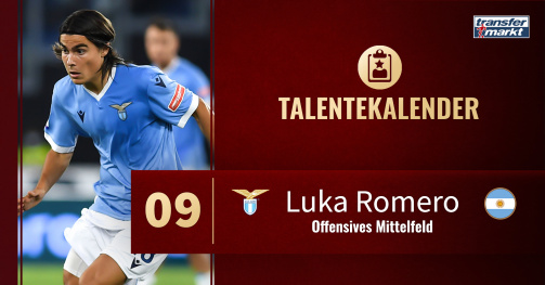 © tm/imago images - Türchen Nummer 9 im Transfermarkt-Talentekalender 2021: Luka Romero von Lazio Rom