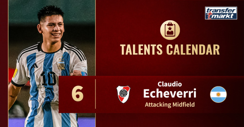 Transfermarkt talents calendar day 6: Claudio Echeverri