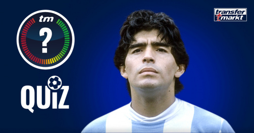 © tm/imago images - Was weißt du über Diego Maradonas Karriere? Teste dein Wissen im TM-Quiz! (Link zum Quiz, Foto mit Maradona als Spieler im Argentinien-Trikot)