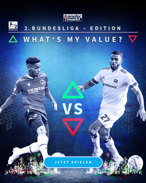 © imago images/TM - Wie hoch ist dein Highscore? Probiere jetzt das Whats My Value-Spiel in der 2. Bundesliga-Edition aus!