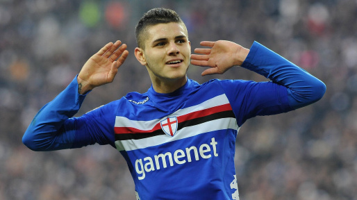 Sampdoria were Icardi's first professional club - Including U19 matches, he scored 41 goals in 72 appearances for them